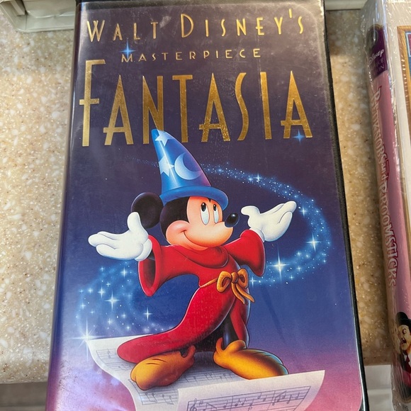 DISNEY VHS 3 Black Diamond Fantasia, Aladdin, Fox+Hound  Bedknobs+Broomsticks- - Picture 13 of 16